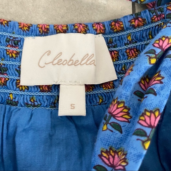 Anthropologie Cleobella India Midi Dress Blue Cotton Floral Size Small - Picture 7 of 11
